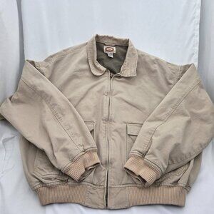 🧥 Vintage RARE Banana Republic Tan Bomber Safari Jacket - 80s 100% Cotton L/XL